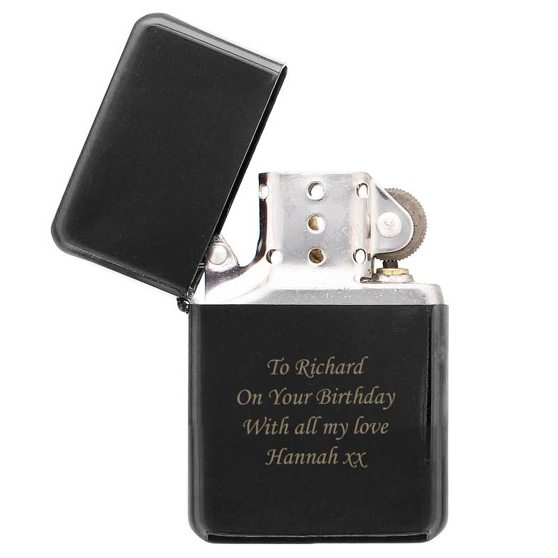 Personalised Black Lighter