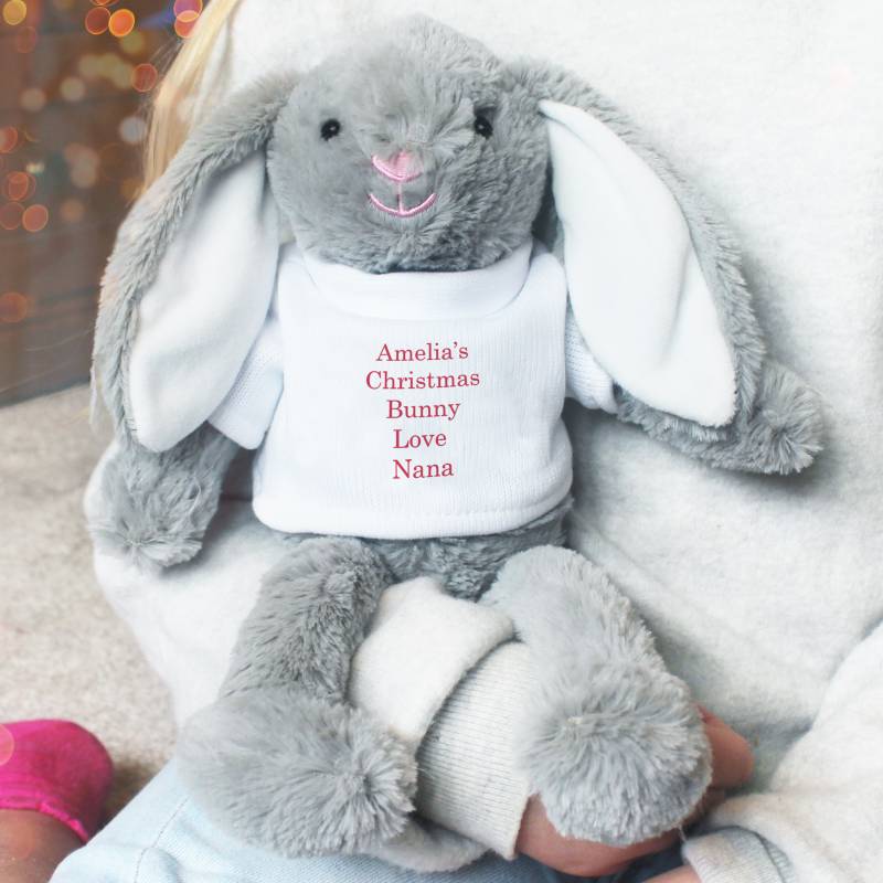 Personalised Christmas Bunny Soft Toy