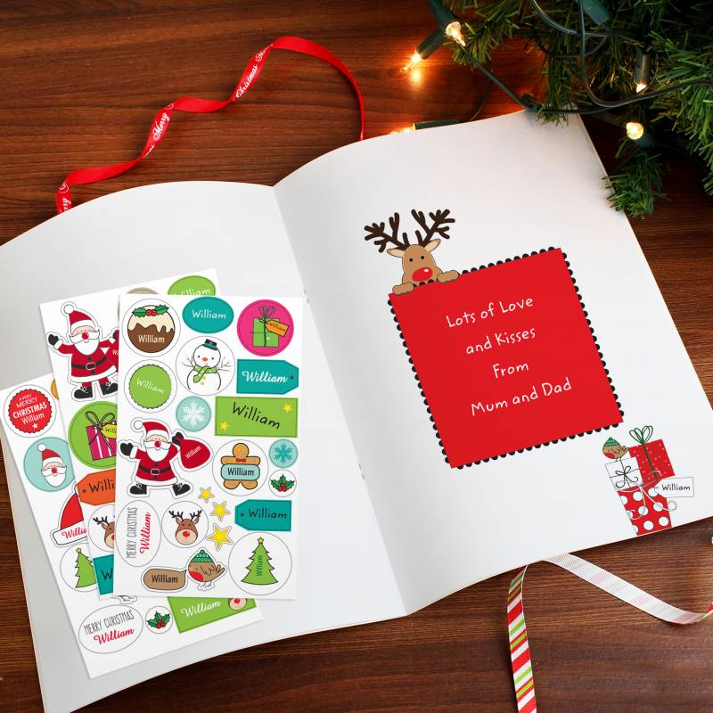 Personalised Christmas Activity Book with Stickers