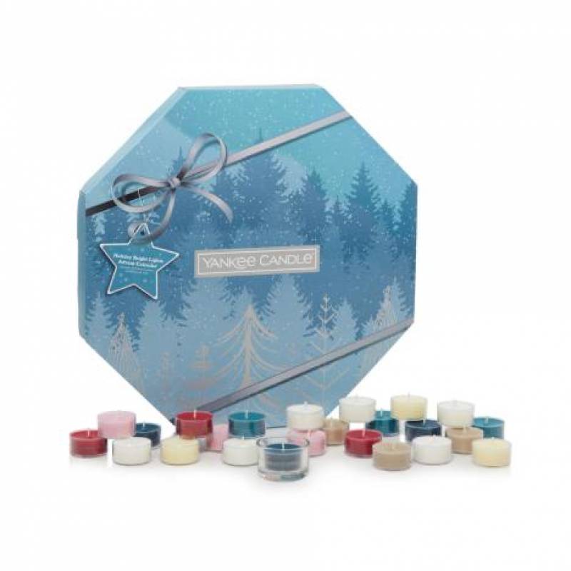 Yankee Candle Advent Calendar Wreath Christmas Gift Set Blue